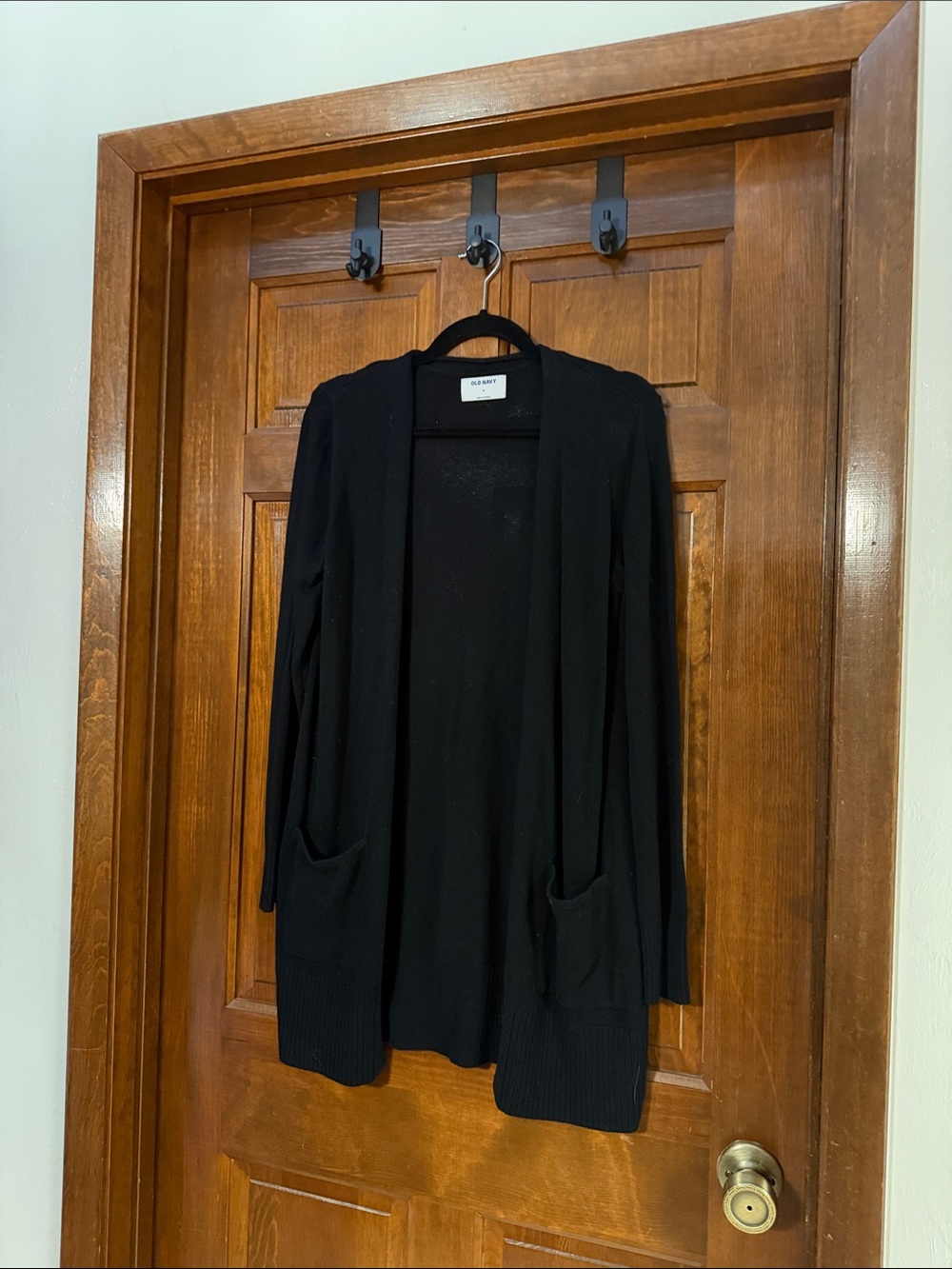 Old Navy Black Open-Front Pocket Cardigan